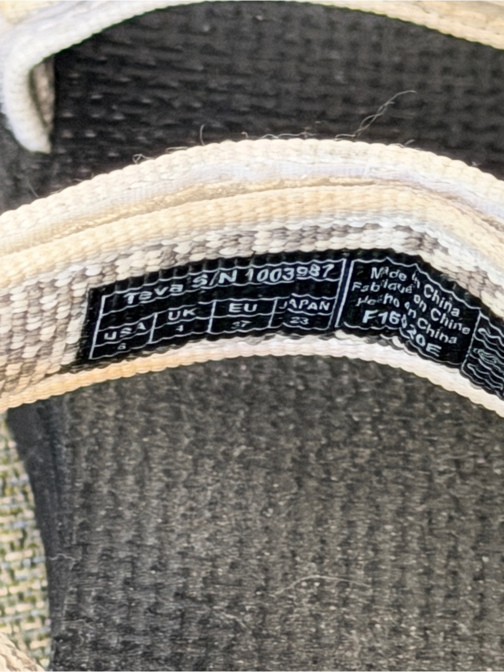 Teva Women's Black and White Geometric Strap Sandals - Picture 4 of 5